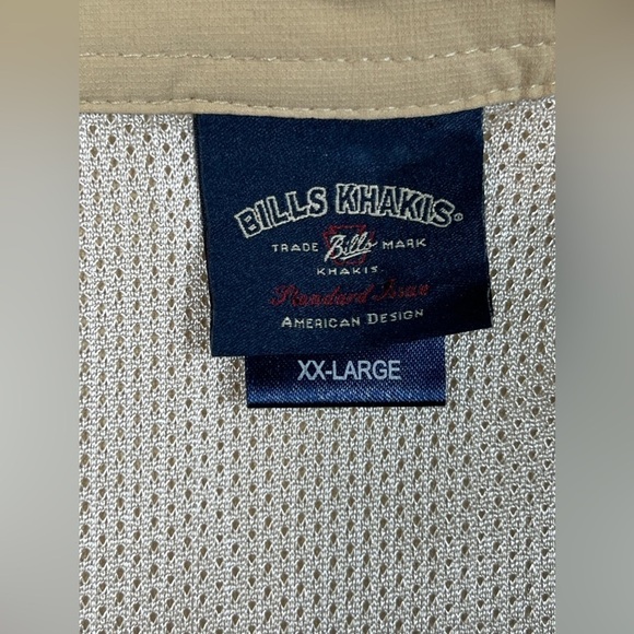 Bills Khaki XXL Standard Issue Beige Performance Short Sleeve Outdoor Shirt - Picture 4 of 10